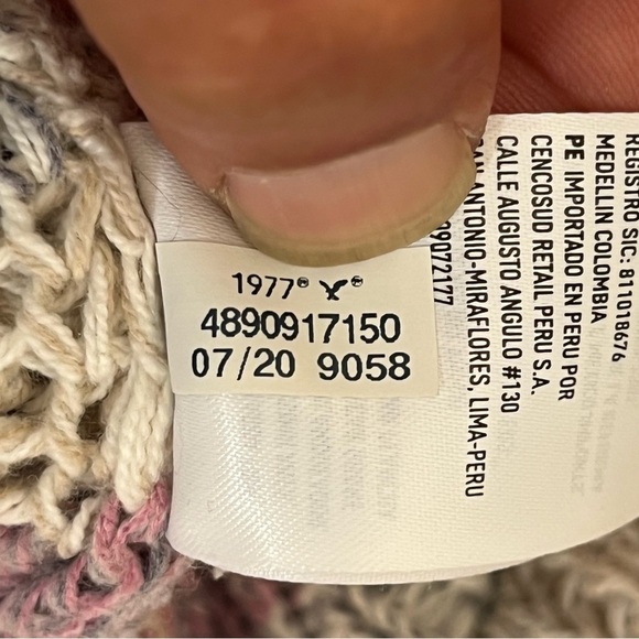 American Eagle Sweater Women’s Size Small Colorful Striped Long Sleeve Oversized - Picture 5 of 10